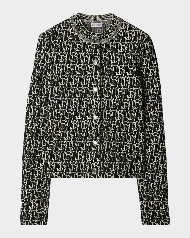 B Shield Wool Cardigan